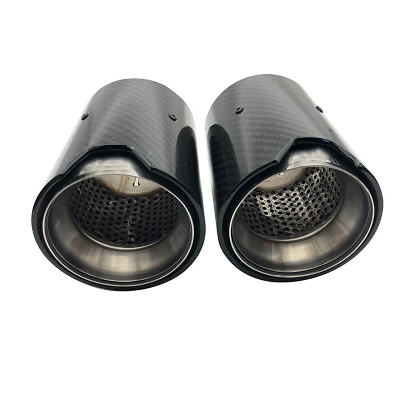 Embout d'échappement en Fiber de carbone véritable, pour tuyau d'échappement M Performance M2 F87 M3 F80 M4 F82 F83 M5 F10 M6 F12 F13 X5M X6M