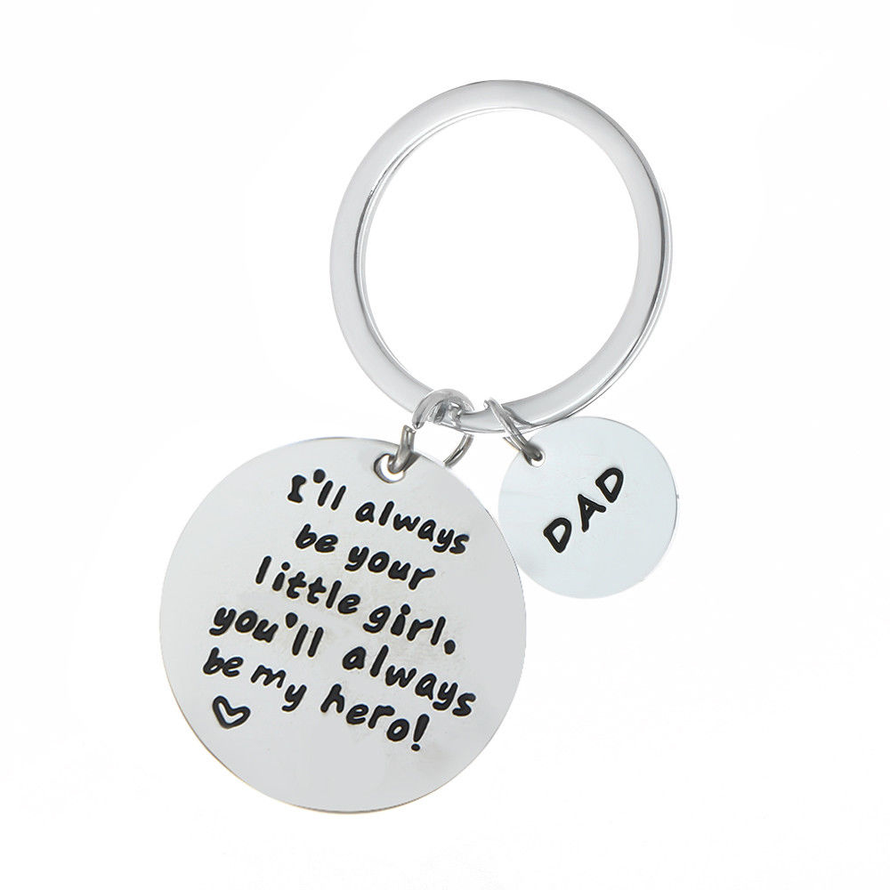 Sleutelhanger Familie Echtgenoot Boyfriend Sleutelhanger Tags Rvs Charm Valentijnsdag Vriendje Sleutelhangers: Dad Ill Always Be Y