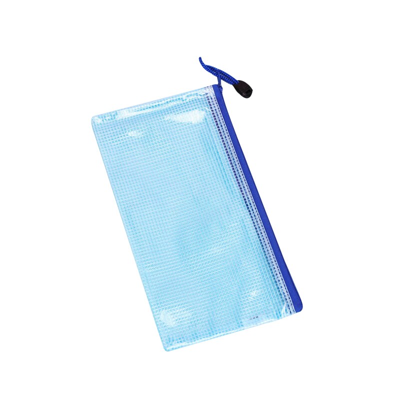 A4/A5/A6 Waterproof Plastic Zipper Color Transparent File Package Stationery Office Storage Bag