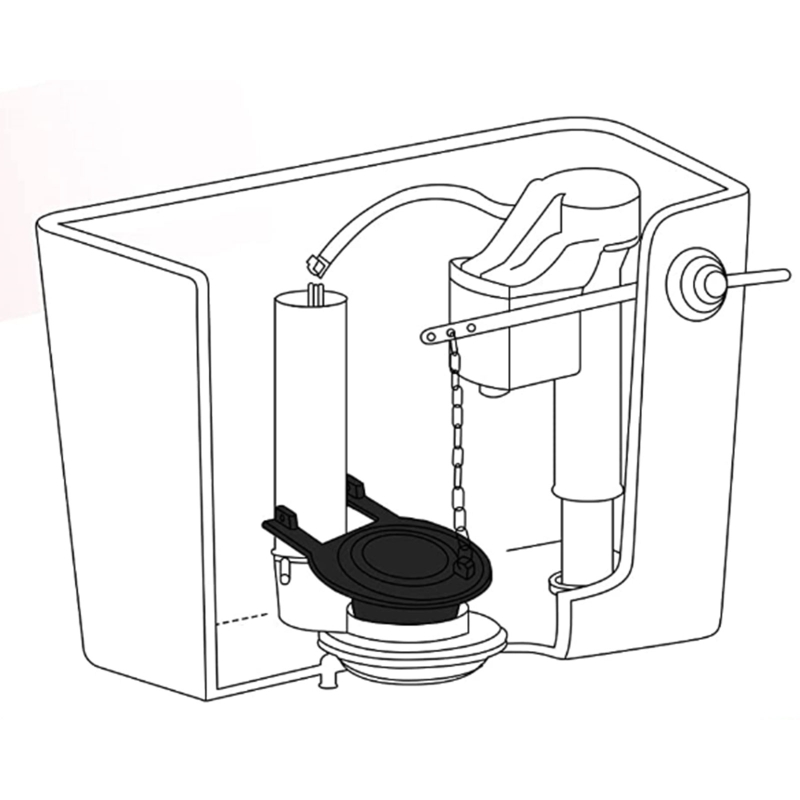 Toilet Flapper 2 inch Easy to Install with Chain &amp; Long Lasting Rubber Water Saving Flush Valve Toilet Leaking Flapper