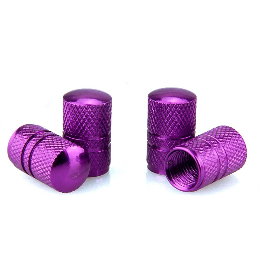 4 sztuk opona samochodowa nakładka na wentyle w kole opona bezdętkowa wentyle zaworu powietrznego dla samochodów Moto rower uniwersalne pyłoszczelne czapki z zabezpieczeniem przeciw kradzieży: purpurowy