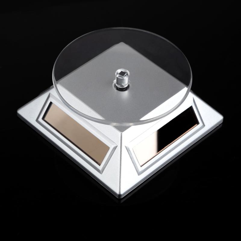 360 Graden Solar Powered Rotating Display Stand Sieraden Turn Tafel Sieraden Horloge Ring Display Stand Creatieve Sieraden Display