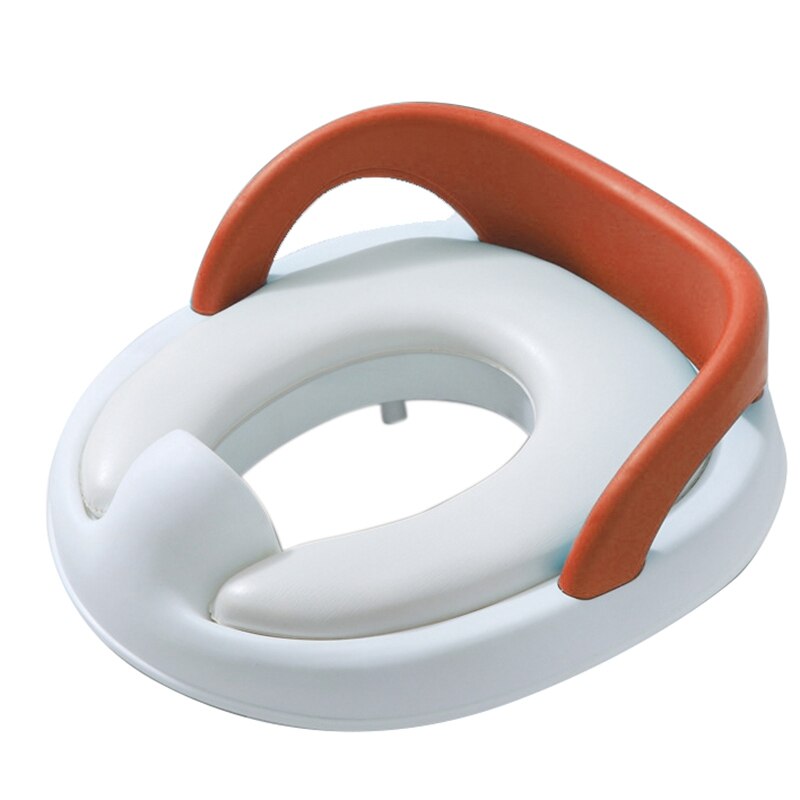 Bébé toilette pot siège enfants pot coffre-fort siège avec accoudoir pour filles garçon toilette formation en plein air voyage infantile pot coussin: Orange