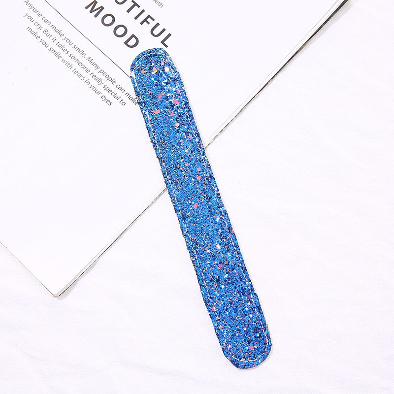 4 Stks/set Pailletten De Mermaid Armbanden Glitter Slap Armbanden Voor Meisjes Suède Backing Sparkly Snap Armband Set: 17
