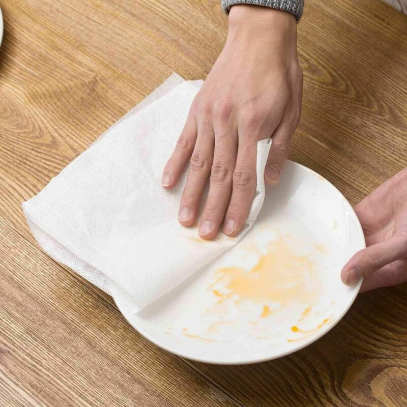 Family Paper Thick Kitchen Cleaning Paper Disposable Degreasing Paper Towels Non Woven Rag Washing Cleaning Tissue Dish Cloth