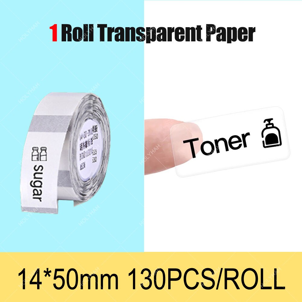 Niimbot Thermische Transparant Papier Waterdicht Olie Proof White Label Papier Voor D11 Draagbare Thermische Label Printer: 1 Transparent XXL