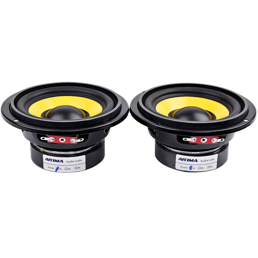 AIYIMA 2Pcs 4 Inch Midrange Bass Speaker 4 8 Ohm 20W Audio Woofer Speakers DIY Hifi Home Theater Music Loudspeaker