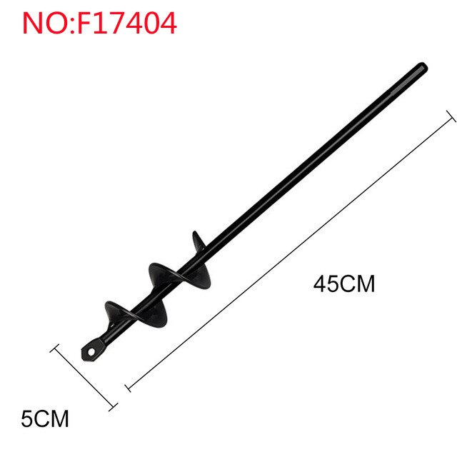 Auger Drill Bit Garden Auger Spiral Bit Flower Planting Hole Digger Ground Auger Yard Gardening DIY Planting Tool: 5X45CM