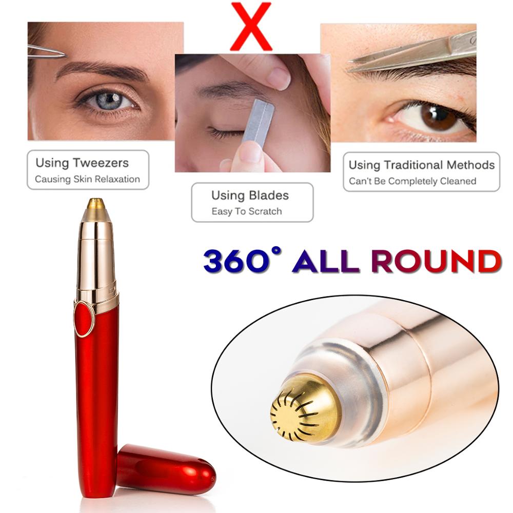 Mini tondeuse à sourcils électrique portable, rasoir pour les lèvres, le visage, les poils, stylo épilateur, rasoir à sourcils, rechargeable par usb
