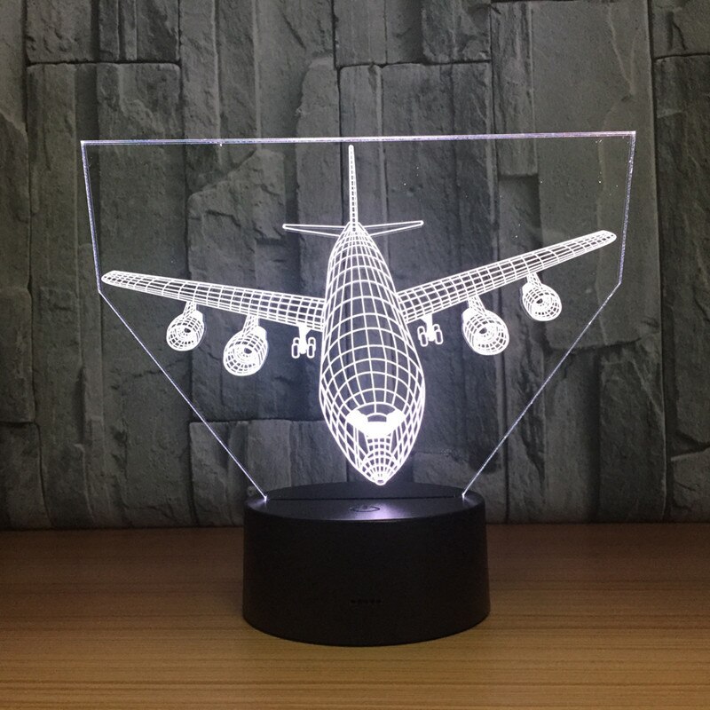 Valentinsdag 7 farveændring 3d hologram lampe fly lyser årsdagen kæreste