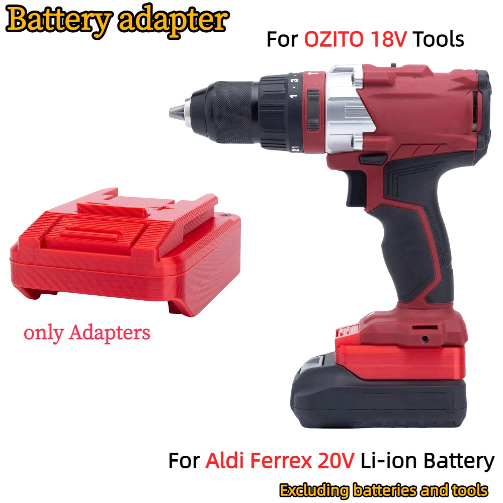 1 X Battery Adapter/Converter for Aldi Ferrex Active Energy 20V Li-ion Battery TO OZITO 18V Cordless Power Tools(Only Adapter)