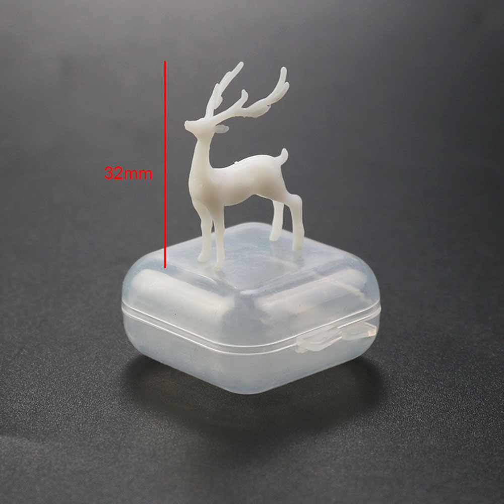 Voor leuke 3D Elanden Decoratie Bos Miniaturen Micro Landschap Decoratie Hars Vuller Kristallen Bol Plastic Fee Herten: plum