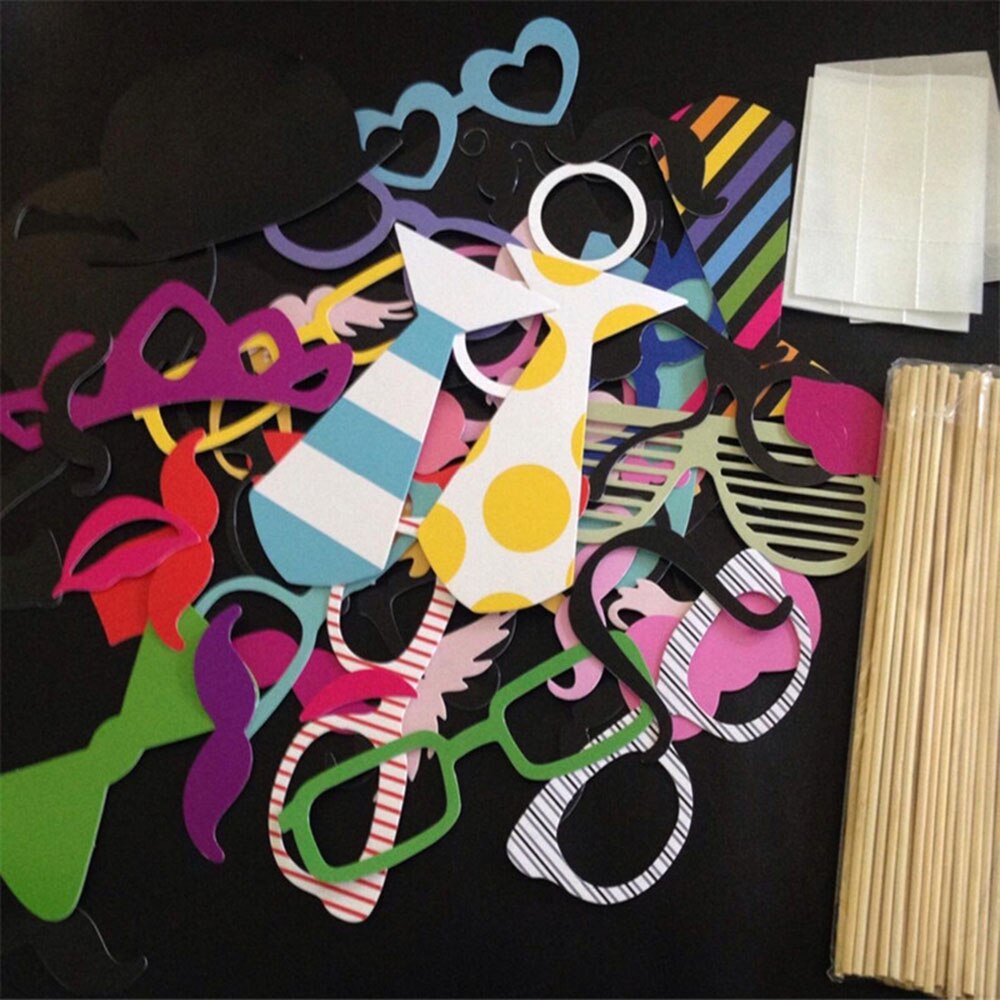 58 pcs/lot Photo Booth Props Photobooth For Wedding Decoration Birthday Party Event &amp; Party Supplies
