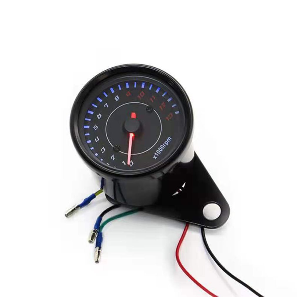 Universal 13000 RPM Motorcycle Tachometer Electronic Tach Meter Speedometer Gauge LED Backlight Motorcycle Tachometer Meter