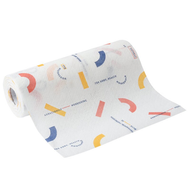 50 Uds./rollo de servilletas desechables de textil no tejido para paño de cocina, servilletas de papel para mesa: colorful
