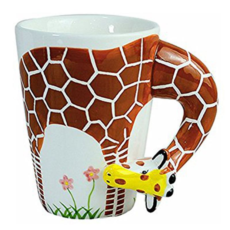 Keramische Koffie Melk Thee Mok 3D Dier Vorm Handgeschilderde Dieren Cup-Giraffe