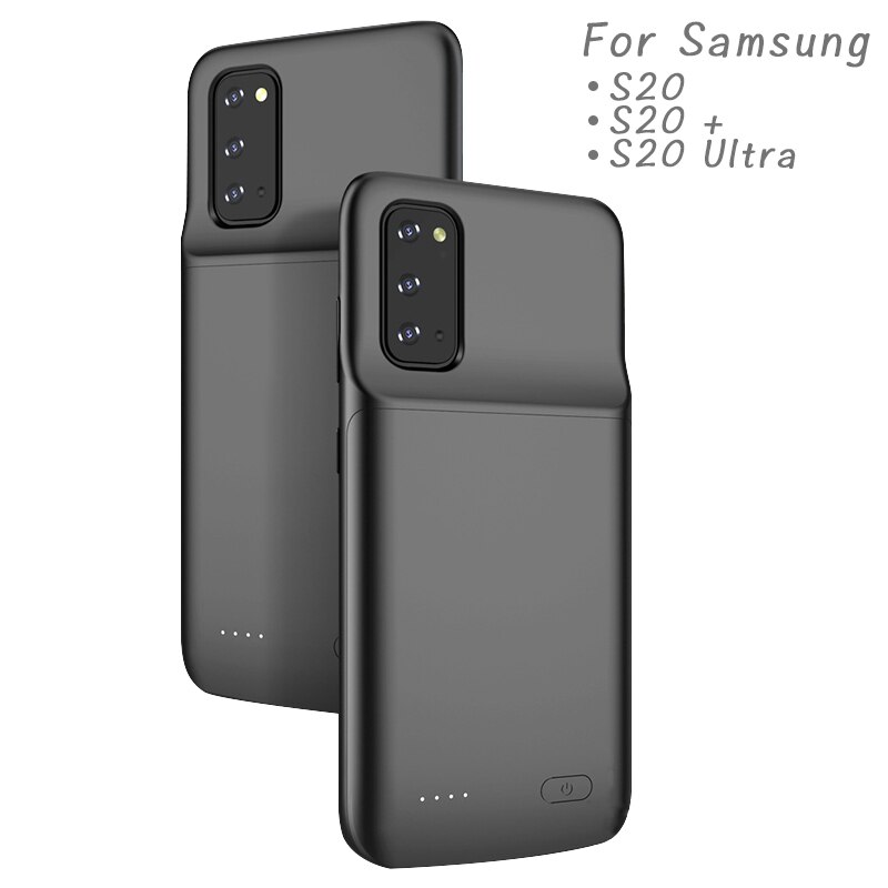 4800/6000 mah powerbank batterij oplader case voor samsung galaxy  s20 plus externe back-up batterij case voor samsung  s20 ultra plus