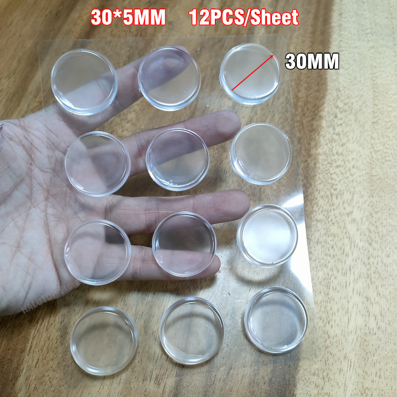 30/20/6 pçs protetor de parede de silicone macio transparente auto-adesivo maçaneta da porta pára-choques plugue protetor antiderrapante portas redondas parar silenciador: CINZA