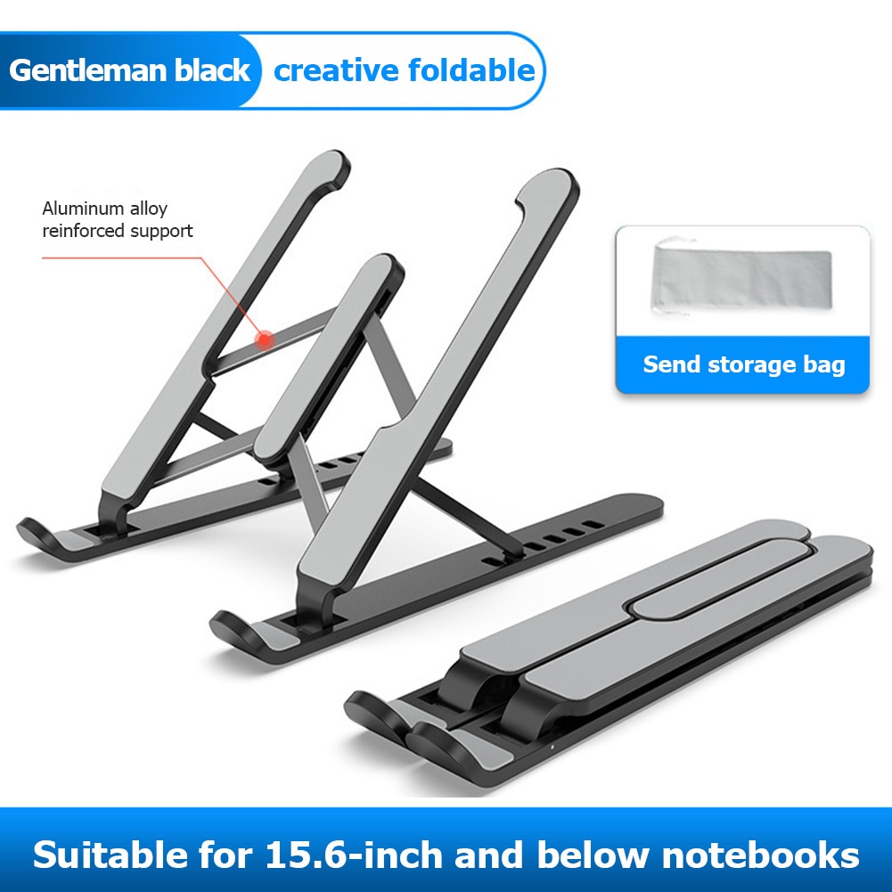 VODOOL Adjustable Foldable Laptop Holder Stand Support 7 Gears Height Portable Notebook PC Cooling Bracket for 15.6 inch laptop