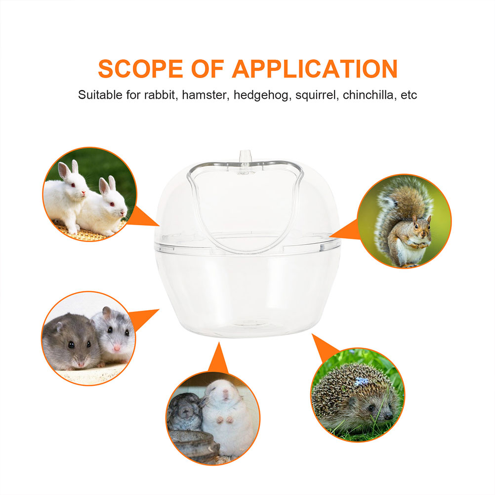 2Pcs Hamster Sand Bath Container Clear Hamster Toilet Pet Cage Accessories