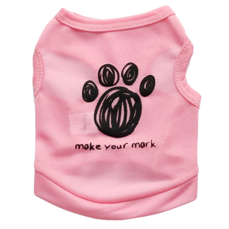 Lente/Zomer Hond Kleding Voor Kleine Honden Katten Gedrukt Puppy Pet Kat Vest Klassieke Hond T-shirt Shirts Chihuahua pug Kleding