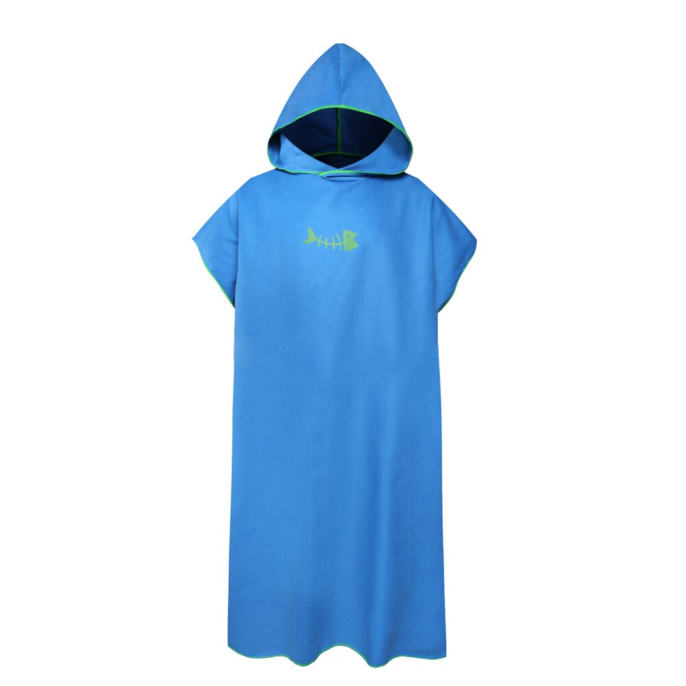 Volwassen Duiken Pak Veranderen Gewaden Poncho Hood Sneldrogend Hooded Handdoek Sneldrogende Absorberende Zweet-Absorberende Zwemmen gewaad: Medium Blue