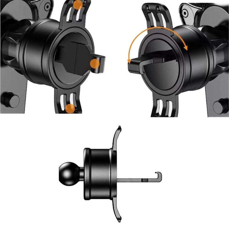 Bil luftventil mount 17mm kuglehoved udtag klip ultra stabil telefonholder til biler universal