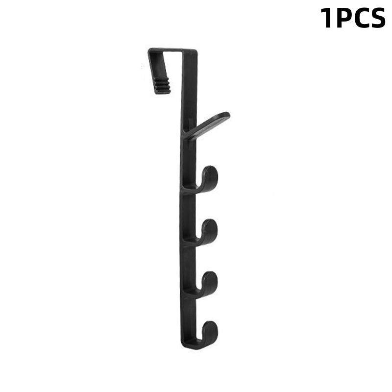1/5/10 stuks achter de deur kapstok hanger achter de deur kast kledingkast slaapzaal deur haak opbergrek: WHITE