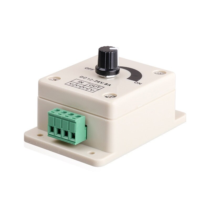 Led gradateur interrupteur monochrome variateur de lumière PMW bouton manuel gradateur continu DC12V24V 8A led bande variateur de LED bouton manuel