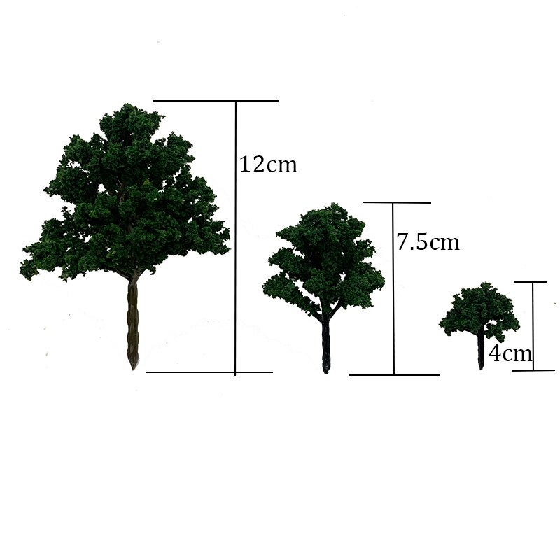 4PCS/PACK 12cm HO Scale Model Trees Train Park Railroad Railway Layout Diorama Wargame Scenery Toys Model Accessories