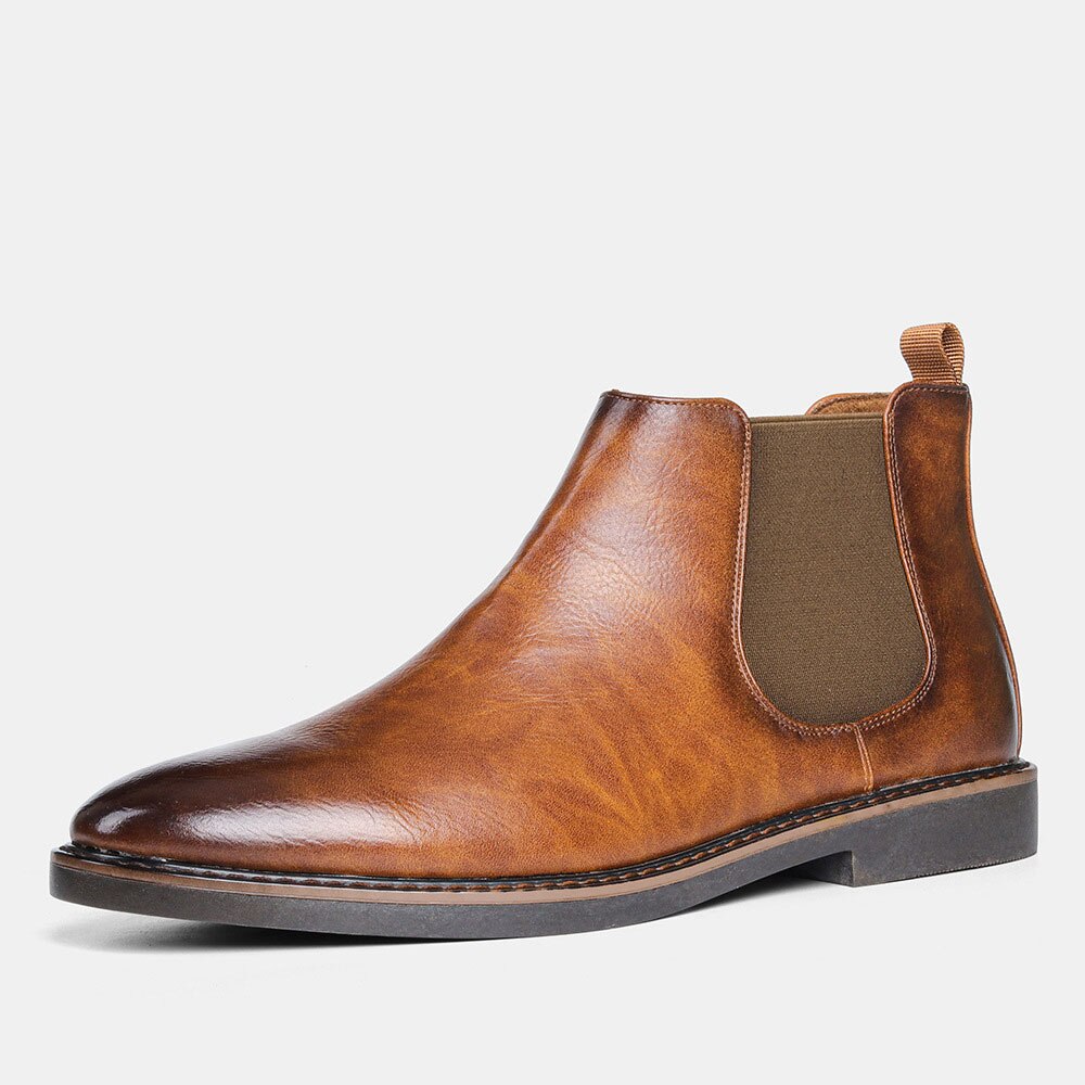 Vanmie chelsea boots herre retro herre ankelstøvler læderstøvler til herrer: 42