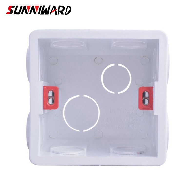 86*86mm Cassette Universal White Wall Mounting Box for Wall Switch and Plastic Enclosure Socket Back Box Outlet 86mm