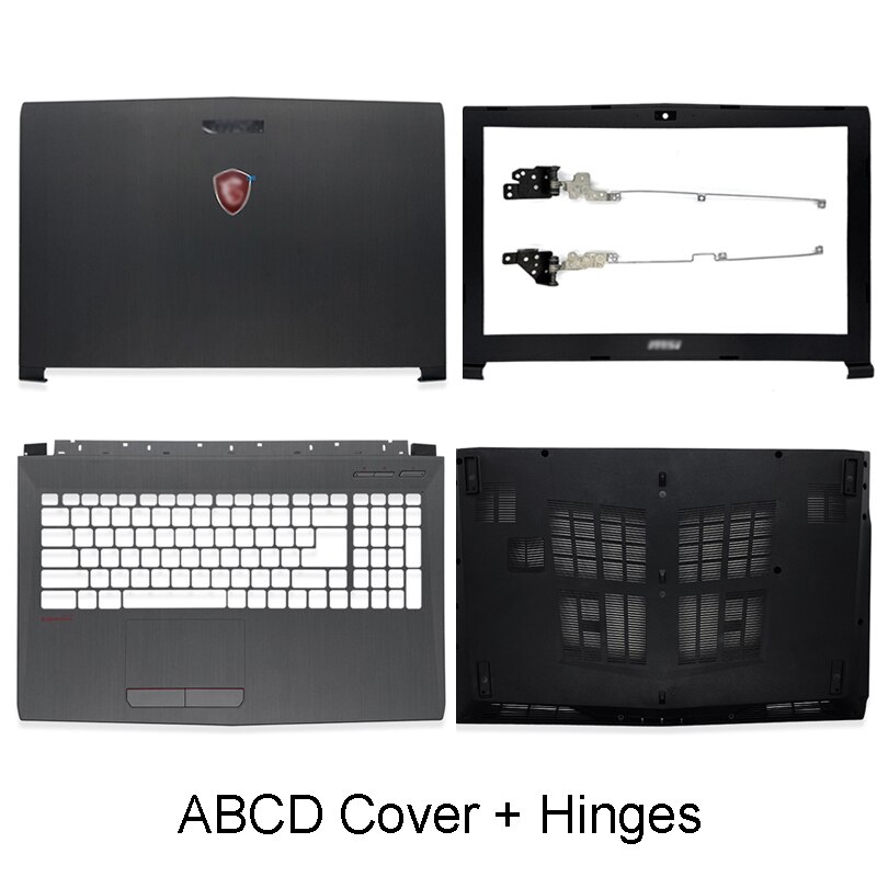 Laptop LCD Back Cover For MSI GP62 6QG GV62 GL62 6QF GP62MVR MS-16J9 GP62MVR GL62M Front Bezel Hinges Palmrest Bottom Case