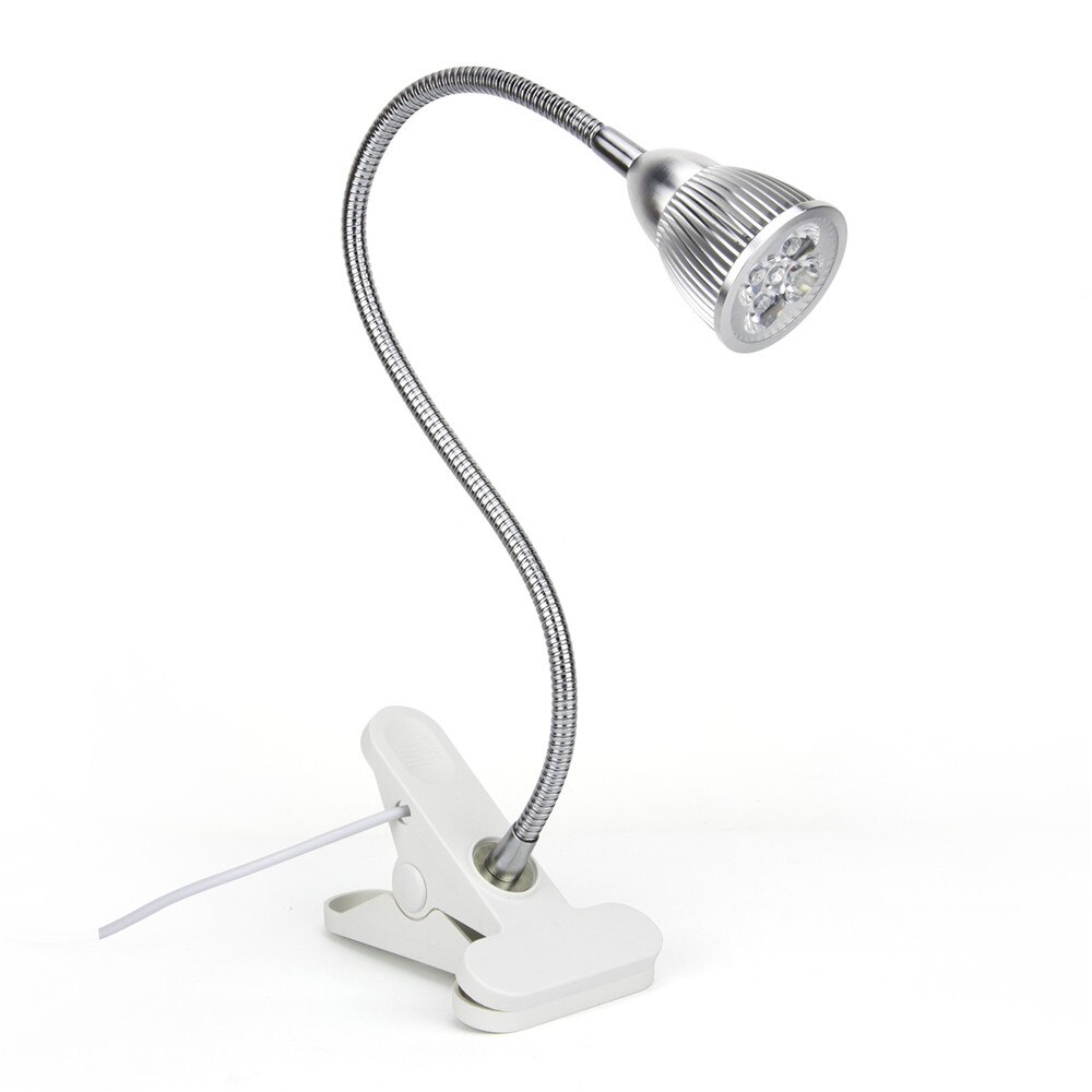 5w ledet klippebord vokse lampe ledede vokselys med 360 gradere fleksibel svanehals til kontorhus innendørs hage drivhusanlegg