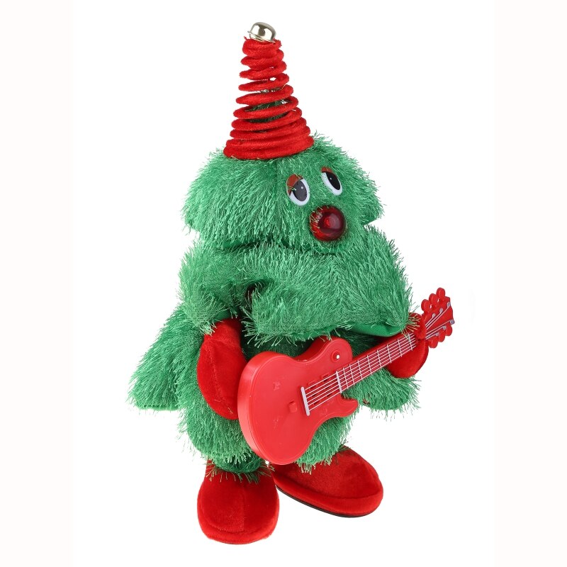 Kawaii Singing Dancing Christmas Tree Stuffed Toys Electric Music Plush Toy Doll for Kid Music Christmas Singing Dancing