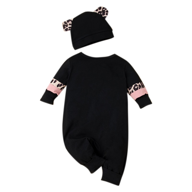 Baby Jongens Kleding O Lange Mouwen Baby Rompertjes Patchwork Luipaard Print Winter Pasgeboren Baby Meisje Outfit