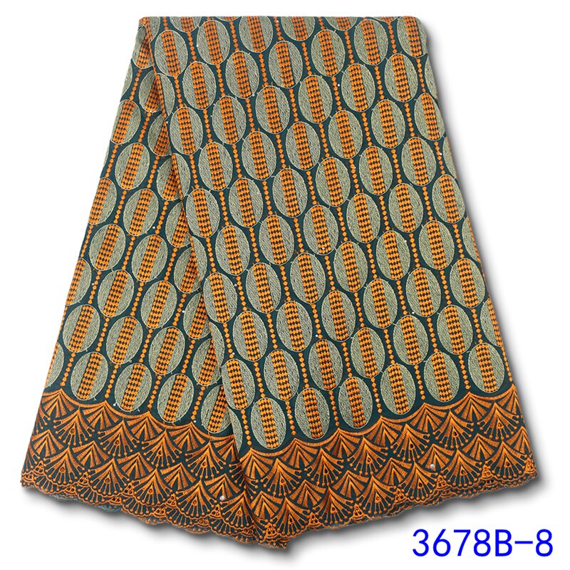 African Dry Cotton Lace Fabric Lace Swiss Voile Laces In Switzerland Nigerian Lace Fabrics Sewing YA3678B-6: Picture 8