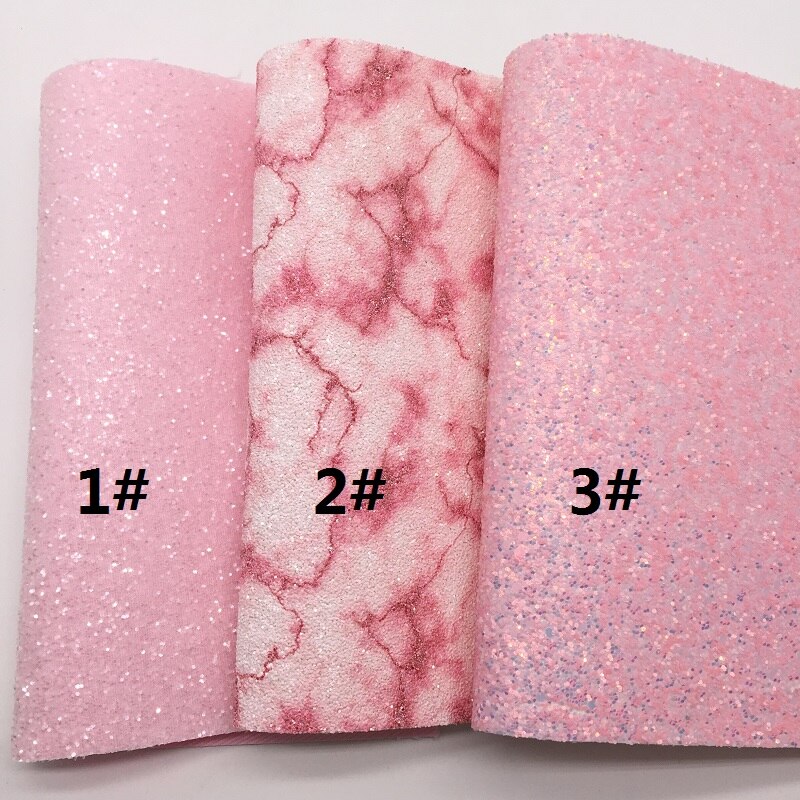 Mini Roll 30x134CM ROZE Glitter Fabirc, Chunky Glitter Leer, glitter Leer Roll Voor Maken Bows LEOsyntheticoDIY SK274