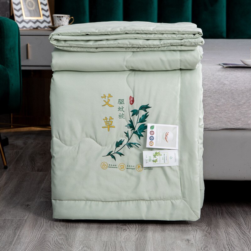 Frühling Sommer Wermut Anti Mücken Quilt Mückenschutz Antibakterielle Decke Quilts Weiche Haut Freundliche Tröster Königin: 200x230cm 79x90inch / 4