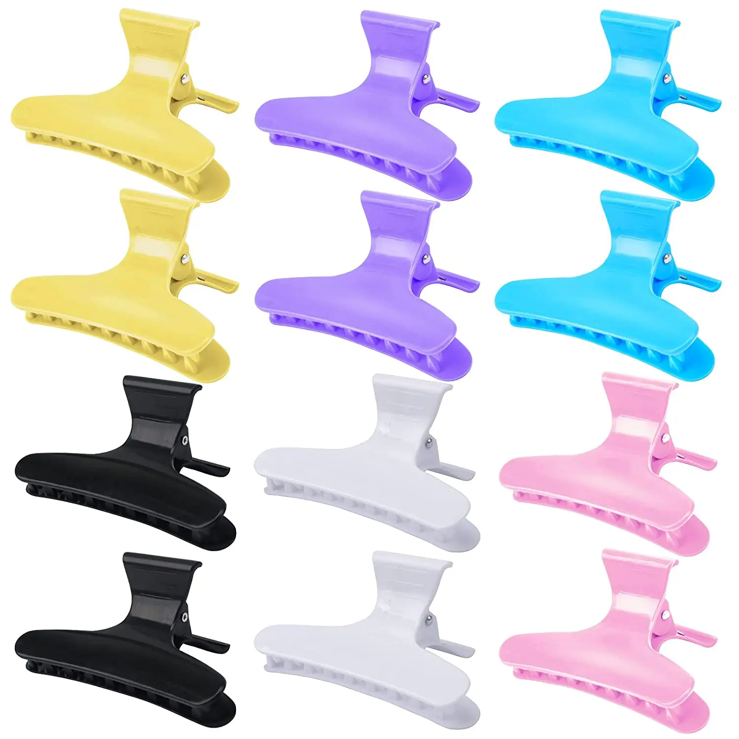 24 Uds. Pinzas para el cabello de salón para mujer, horquillas con estilo, pinzas para el cabello, herramientas de peluquería de Color, accesorios para garras de cola de caballo: S / Lavanda