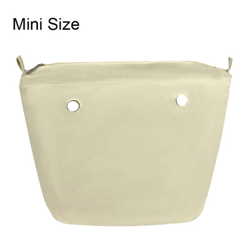 Mini Size Solid waterproof Insert Lining inserts for O bag Obag Mini Pocket women handbag accessories: Natural Mini