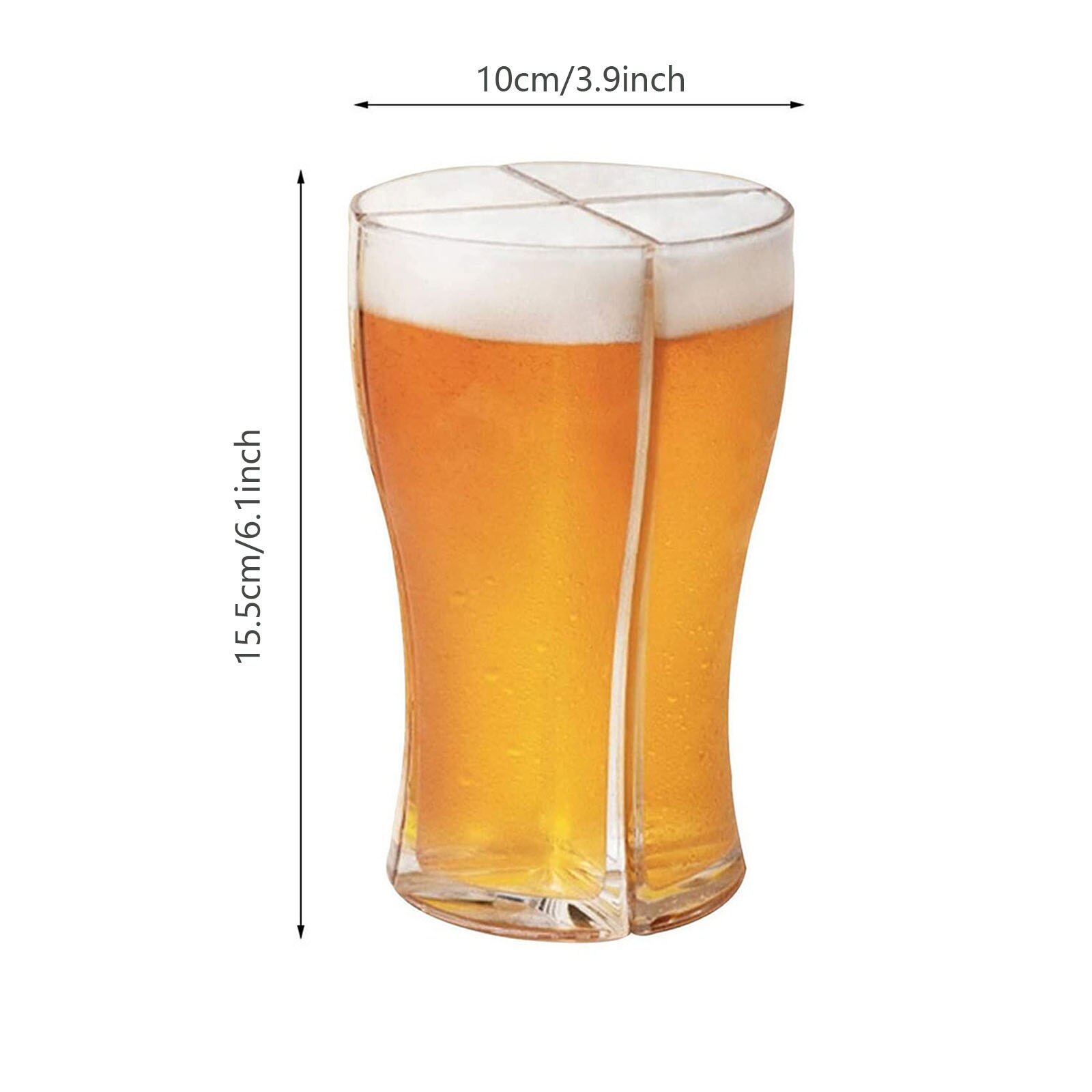 Brew Mug 380ml Set of 4 in Clear