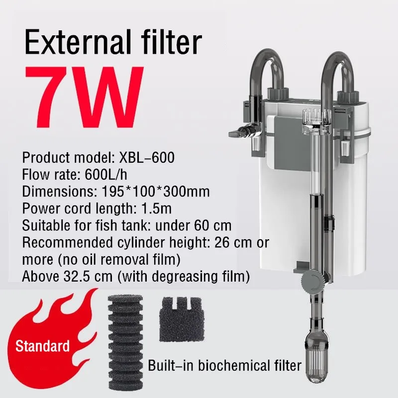 Aquarium Wasserfall Filter Aquarium Externe Wasserpumpe Zauberstab-montiert Kleine Zirkulation Filter Elektrische Entfernen Öl Film Kanister: verrotten