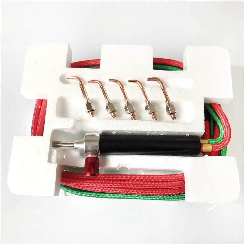 Soldering Cutting Torch Mini Welding tool Little Smith Gas Torch Jewelry Tools 1 Set with 5 Tips Connetor with Oxygen butane: 5 tips torch