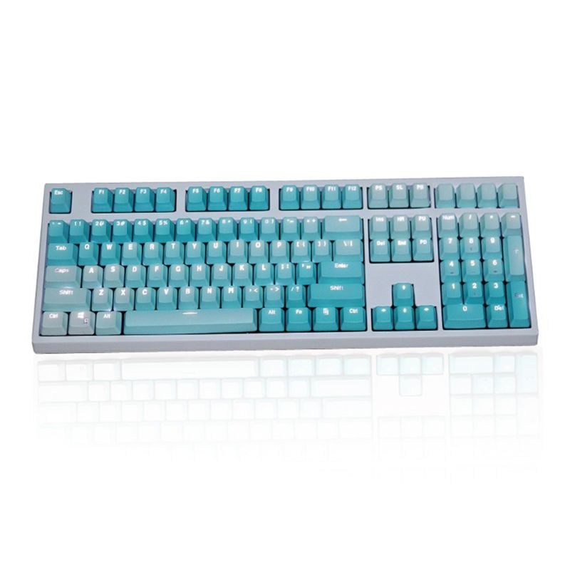 1 Set Replaceable PBT Keycaps 87 104 108 Transparent Lettering Keys Double Shot Injection Backli Key Cap for Keyboard x: 4NB903115-C
