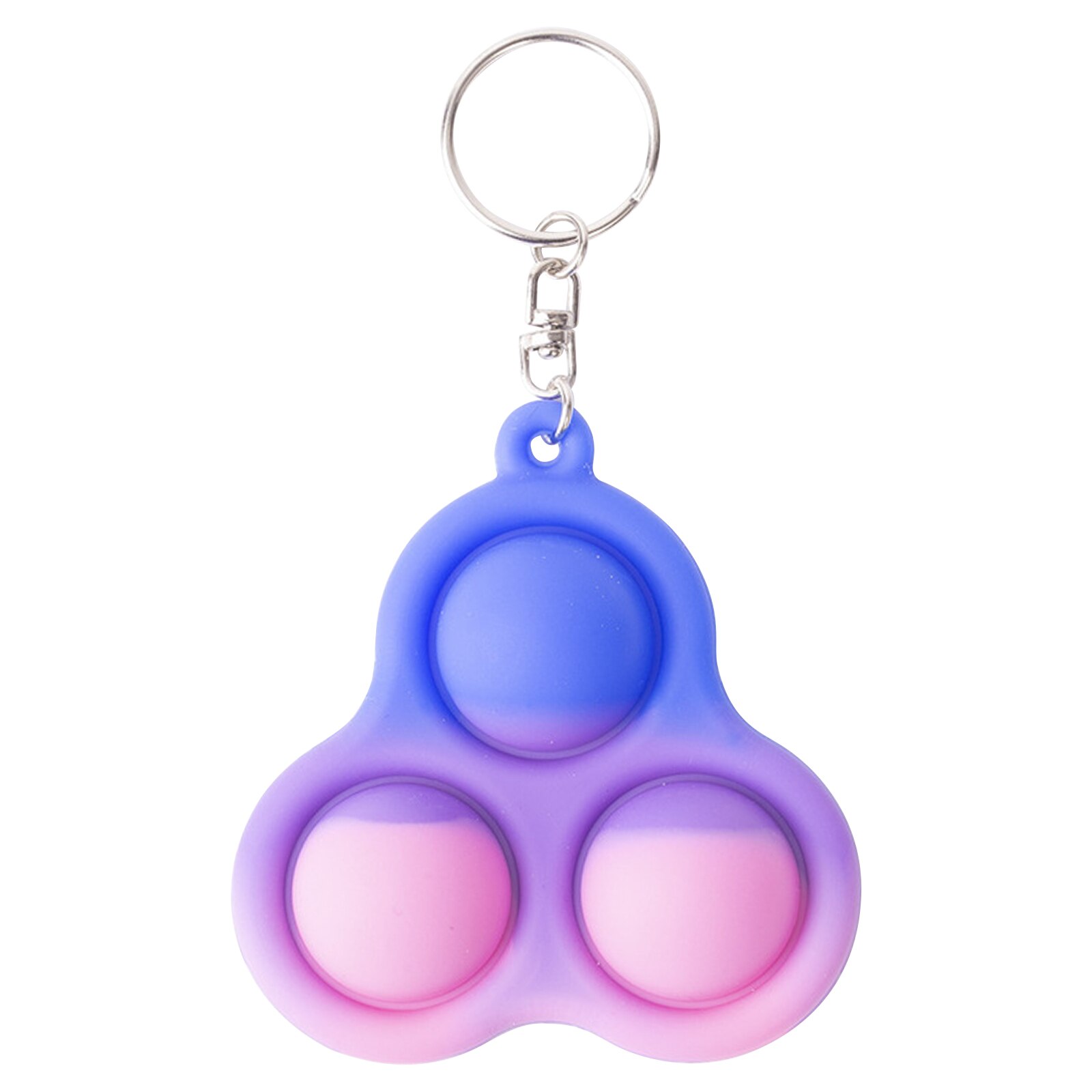 Simple Dimple Fidget Toy Popper, Handheld Mini Soft Silicone Stress Relief Hand Sensory Fidget Toys with Key Chain for: B