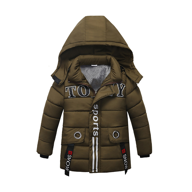Lange Stil Winter warm Halten Jungen Jacke Dick draussen Sport Mit Kapuze Oberbekleidung Mantel Für freundlicher freundlicher Geburtstag Präsentieren: JK128-Braun / 5