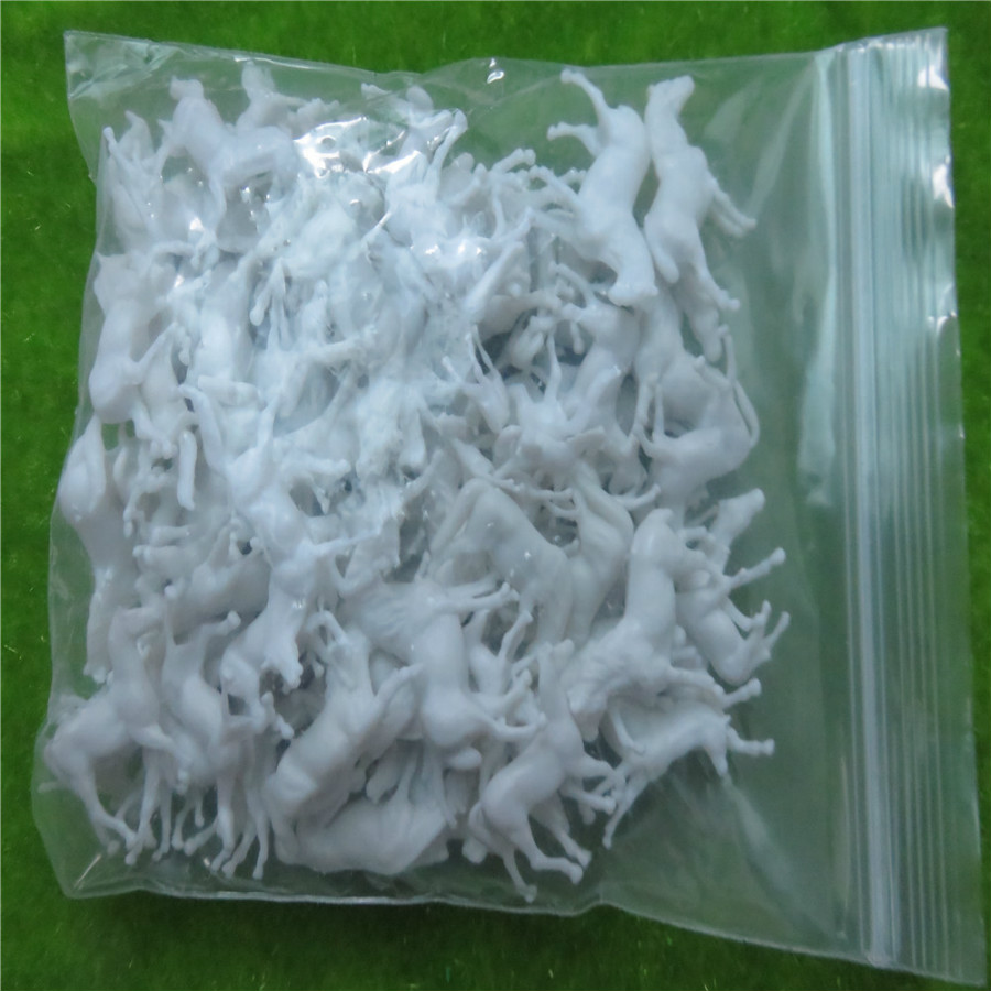 50pcs 1:150 UnPainted White Farm Animals Cows N Scale