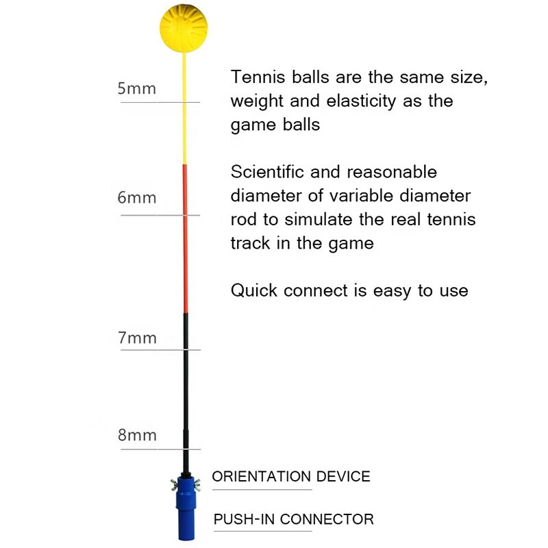 Portátil tennis instrutor prática individual rebote bola ferramenta de treinamento profissional swing exercitador treinamento de tênis para iniciantes