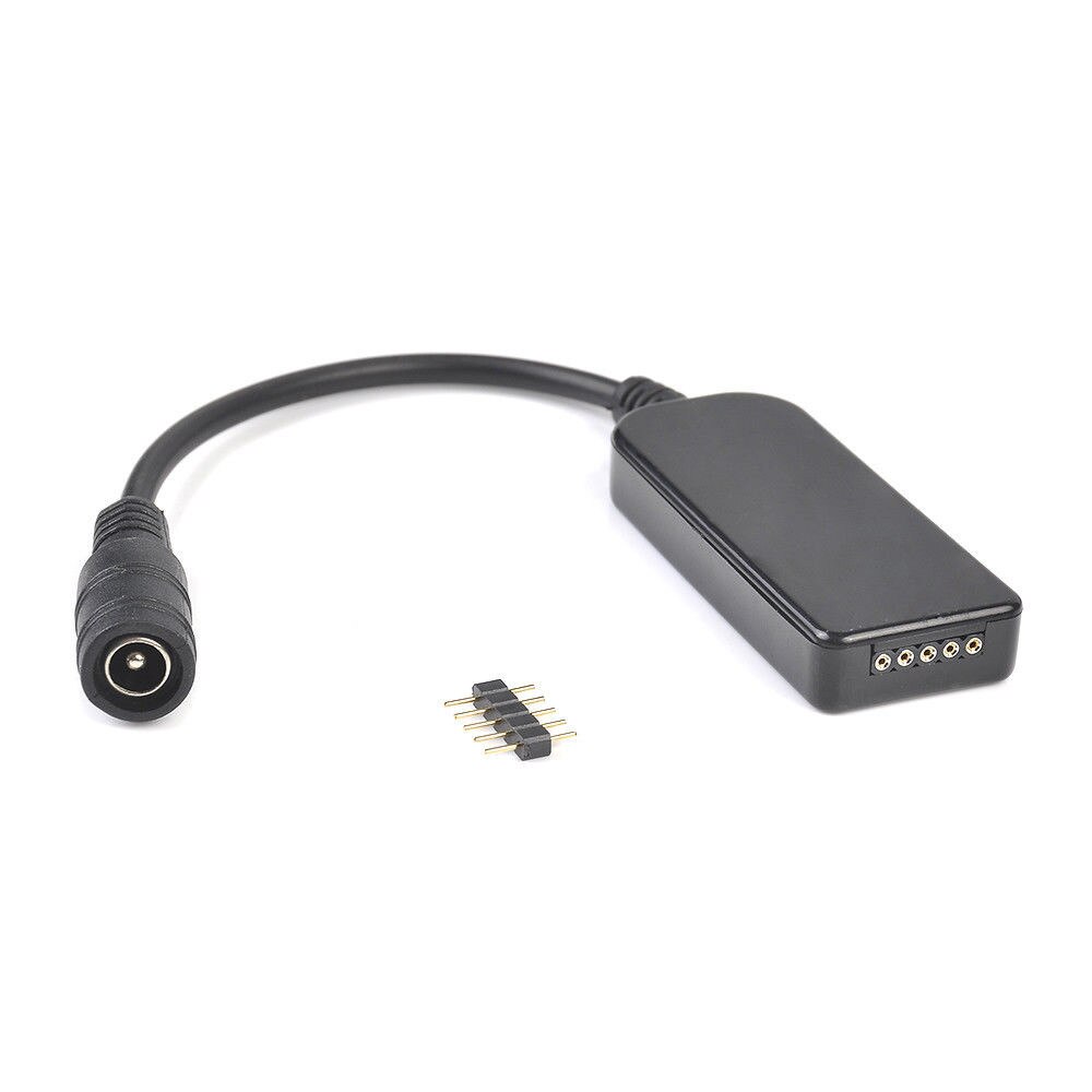 Mini controlador LED Bluetooth/Wifi para 5050 de 3528 RGB/RGBW, tira de luz LED de pulgadas, cabezal de 5 pines de 4 vías (RGBW): Black